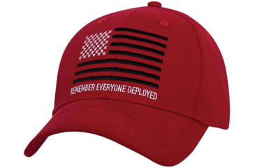 Image of Rothco R.E.D. Remember Everyone Deployed Low Profile Cap - Mens, One Size, Red, 4964-Red