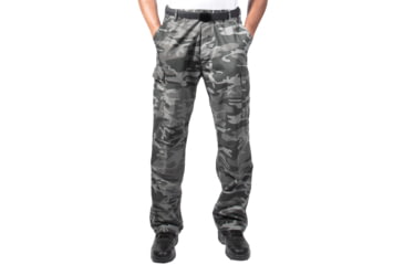 Image of Rothco Relaxed Fit Zipper Fly BDU Pants, Black Camo, Extra Small, 23-27in Waist, 29410-BlackCamo-XS23-27Waist