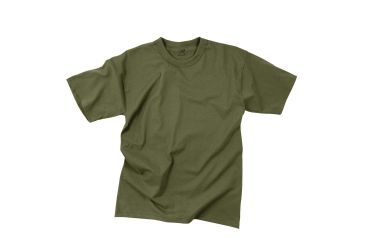 Image of Rothco Solid Color 100% Cotton T-Shirt, Olive Drab, L, 7979-OliveDrab-L