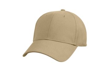 Image of Rothco Supreme Solid Color Low Profile Cap, Khaki, 8977-Khaki