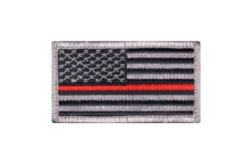 Image of Rothco Thin Red Line US Flag Patch - Hook Back, 18889