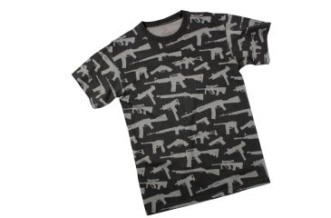 Image of Rothco Vintage 'Guns' T-Shirt, Black, Small, 66350-Black-S