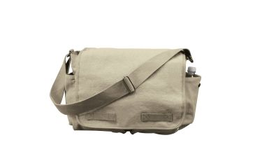 Image of Rothco Vintage Washed Canvas Messenger Bag, Khaki, 9848-Khaki