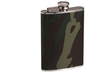 Image of Rothco Woodland Camo Stainless Steel Camo Flask, 651