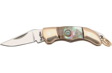 Image of Rough Rider Minature Folder Knife, 1 1/8in., SS clip point blade, Abalone handle RR174