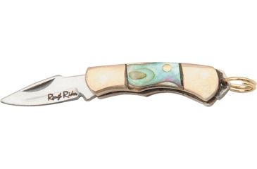 Image of Rough Rider Minature Folder Knife 1in., SS clip point blade, Abalone handle RR172