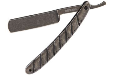 Image of Rough Rider Stonewashed Razor Folding Knife,3in,Stainless Steel,Standard Edge,Black Stonewash RR1715