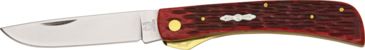 Image of Rough Rider Work Fold Knife, 440 SS drop point blade, Red jigged bone handle RR304