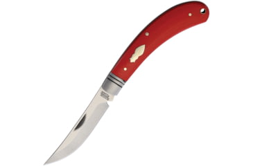 Image of Rough Rider Bow Trapper Red Folding Knife, Satin finish stainless clip blade, Red G10 handle, RR2257 / PK208
