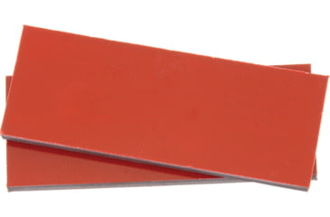 Image of Rough Rider Custom Shop Scales, 4in X 1.5in X .25in, G10 Handle, Black/Red, Contains Two Slabs, Item Pictured Has Been Ground To Show Layers, BKREDG10HANDLES