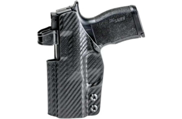 Image of Rounded IWB Kydex Holster for IWI Jericho Enhanced, Left Hand, Carbon Fiber Black, IWI-JRO2-CF-LH-VAR