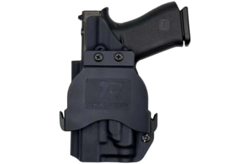 Image of Rounded OWB Kydex Holster for Glock 43X Olight Valkyrie PL Mini 3, Right Hand, Black, GLK-43OLVPLM3-BK-RH-OWBPDL