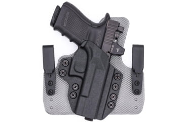 Image of Rounded Tuckable IWB KYDEX/Padded Wide Hybrid Holster, CZ P-10F /P-10C /P-10S, Right Hand, Black, CZU-P10C-BK-RH-WDFOAM