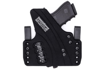Image of Rounded Tuckable IWB KYDEX/Padded Wide Hybrid Holster, CZ P-10F /P-10C /P-10S, Right Hand, Black, CZU-P10C-BK-RH-WDFOAM
