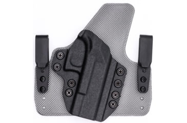 Image of Rounded Tuckable IWB KYDEX/Padded Wide Hybrid Holster, CZ P-10F /P-10C /P-10S, Right Hand, Black, CZU-P10C-BK-RH-WDFOAM