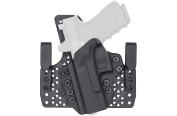 Image of Rounded Wide KYDEX Armaloy Hybrid Holster, CZ P10 Compact, Left Hand, Black, CZU-P10C-BK-LH-WDPOLY