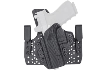Image of Rounded Wide KYDEX Armaloy Hybrid Holster, CZ P10 Compact, Left Hand, Carbon Fiber, CZU-P10C-CF-LH-WDPOLY