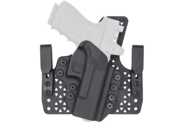 Image of Rounded Wide KYDEX Armaloy Hybrid Holster, CZ P10 Compact, Right Hand, Black, CZU-P10C-BK-RH-WDPOLY
