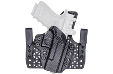 Image of Rounded Wide KYDEX Armaloy Hybrid Holster, CZ P10 Compact, Right Hand, Carbon Fiber, CZU-P10C-CF-RH-WDPOLY