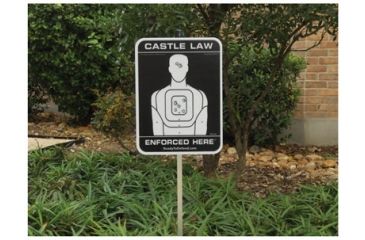 Image of RTD/Cogent STS3S Reflective Sign Castle Law Enforced Here 8.75x11.75'' Alum