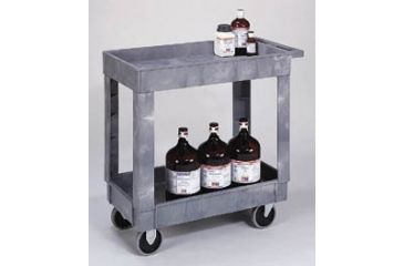 Image of Rubbermaid Heavy-Duty Utility Carts, Rubbermaid 4520-88-BEIG Two-Shelf Carts