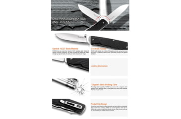 Image of RUIKE L32 Large Multifunction Knife Multi-Tools, Folding Knife, 4.38in Closed, Black G10 Handle, Black, L32-B