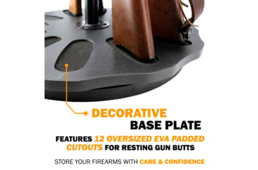Image of Rush Creek Creations 12-Gun Spinning Floor Rack with Adjustable Height, Black, 38-8020