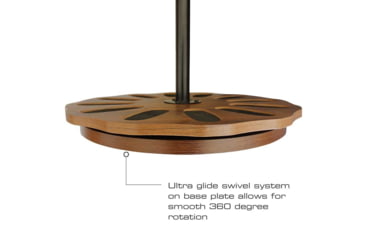Image of Rush Creek Creations 12-Gun Spinning Floor Rack with Adjustable Height, Dark Walnut, 38-4061