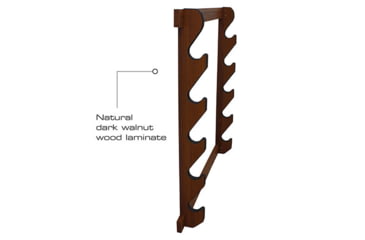 Image of Rush Creek Creations 5 Gun Wall Rack, Dark Walnut, 38-4045