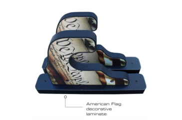 Image of Rush Creek Creations Americana Wall Gun Display Hooks, Red/White/ Blue, 10.2 x 1.7 x 6.2, 38-4084