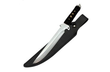 Image of Ryumon Fixed Blade, 14in, Carbon Steel Blade, Black Cord And Imitation Ray Skin Wrap Handle RY-3205S