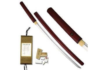 Image of Ryumon Fixed Blade, 41.25in, 1060 High Carbon Steel Blade, Red Wood Handle RY-3042B