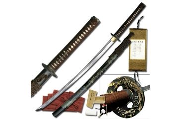 Image of Ryumon Fixed Blade, 41.5in, Carbon Steel Blade, Authentic Top Grade Ray Skin Wrapped Handle RY-3202