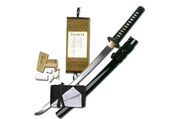 Image of Ryumon Royal Dragon Wakizashi, 19.5in Handforged 1095 High Carbon Steel With Blood Grove Blade, Dragon Guard With Real Ray Skin Handle, RY-3050M