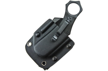 Image of S-TEC Karamabit Linerlock Folding Knife, 5.25in Closed, 2.75in Black SS Karambit Blade, Black G10 Handle, Finger Ring, Thumb Stud, Black Nylon Sheath, TS005