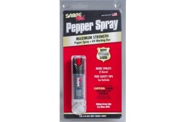 Image of Sabre .54 oz Key Ring Maximum Strength Defense Spray, BLACK KR-14-OC