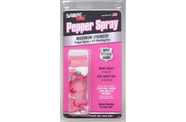 Image of Sabre .54 oz Pocket Key Case Maximum Strength Defense Spray, PINK CAMO SPKC-14-PC-OC
