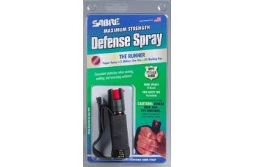 Image of Sabre .75 oz Jogger/Runner Unit Maximum Strength Defense Spray, BLACK P-22J-OC