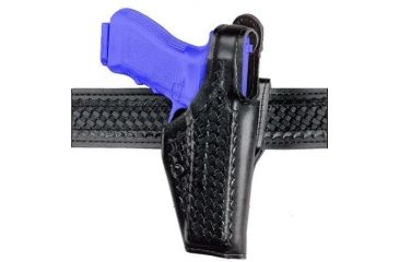 Image of Safariland 200 ''Top Gun'' Mid-Ride, Level I Retention Holster - Basket Black, Right Hand 200-53-181