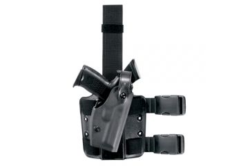 Image of Safariland 6004 SLS Tactical Holster w/Dbl Leg Straps, Springfield XD 45- 5in., OD Green, Right Hand, 6004-149-561