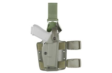 Image of Safariland 6005 SLS Tactical Holster w/Quick Release, Sig SauerP320 9/40, Full Size, OD Green, Left Hand, 6005-450-562