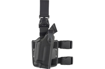 Image of Safariland 6005 SLS Tactical Holster w/Quick Release, Sig Sauer 1911 GSR w/ITI M3/M6, TLR-1/TLR-2, SF X200/X300, SSL-1 5.0in., STX Tactical, Black, Right Hand, 6005-25621-121