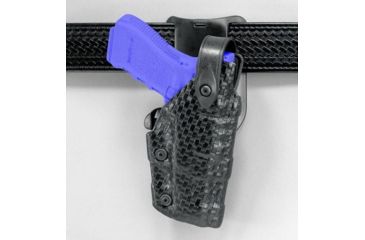 Image of Safariland 6075 Raptor Level III, Low-Ride UBL Holster - Hi Gloss Black, Left Hand 6075-777-92