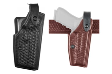 Image of Safariland 6280 Level II Retention, Mid-Ride Holster - Cordovan Basketweave, Left Hand 6280-77-072, Brown, Cordovan