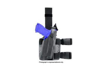 Image of Safariland 6304 ALS Thigh Holster w/Sentry, STX TAC Black, Right Hand - Sig LAS-TAC 2