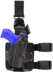 Image of Safariland 6305 ALS Tactical Holster w/ Quick Release Leg Harness - STX FDE Brown, Right Hand 6305-149-551