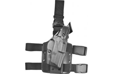 Image of Safariland 6305 ALS Tactical Holster w/ Quick Release Leg Harness - STX Tactical Blk, RH 6305-619-131