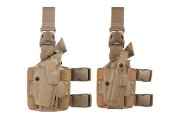 Image of Safariland 6355 ALS Tactical Thigh Holster - STX FDE Brown, Left Hand 6355-73-552, Brown, Flat Dark Earth