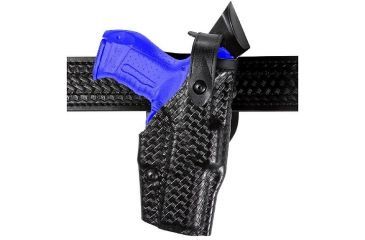 Image of Safariland 6360 ALS/SLS Mid-Ride LVL III  Holster, SIG Sauer P220/SIG Sauer P226, Right, Tactical, Black, 6360-77-131-2