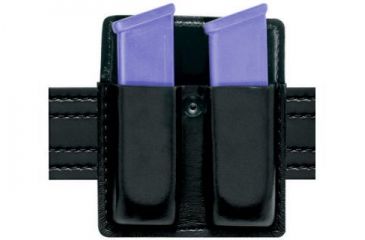 Image of Safariland 75 Double Mag Pouch Without Flaps - Plain Cordovan, Ambidextrous